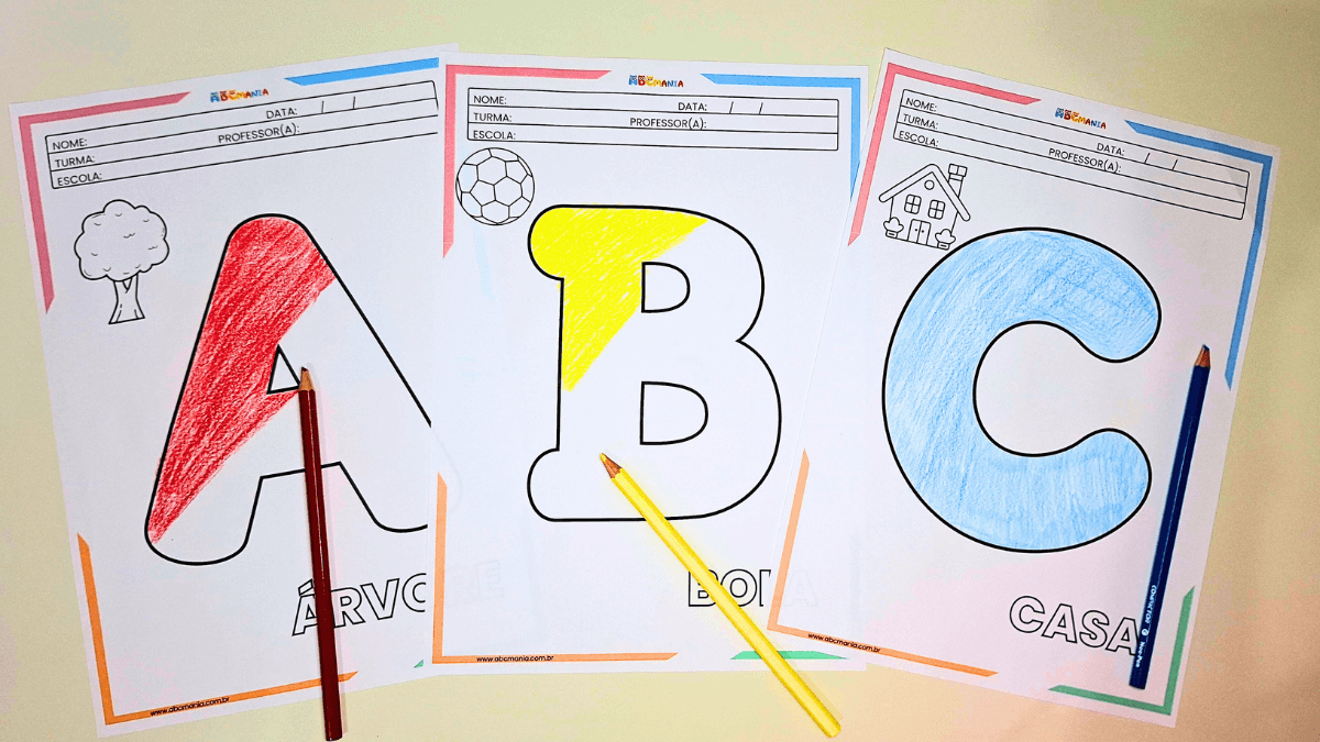 26 Letras do Alfabeto para Colorir e Imprimir Alfabeto para Colorir - Atividades do Alfabeto para imprimir com as letras A B C