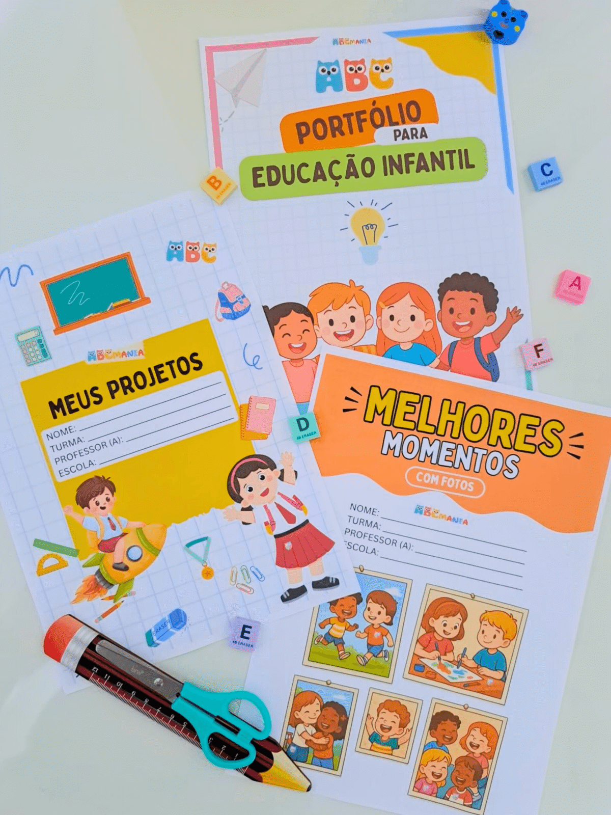 Modelos de Portfólio para Educação Infantil com Capas para Imprimir Modelos de Portfólio para Educação Infantil - Capas para Portfólio para Educação Infantil