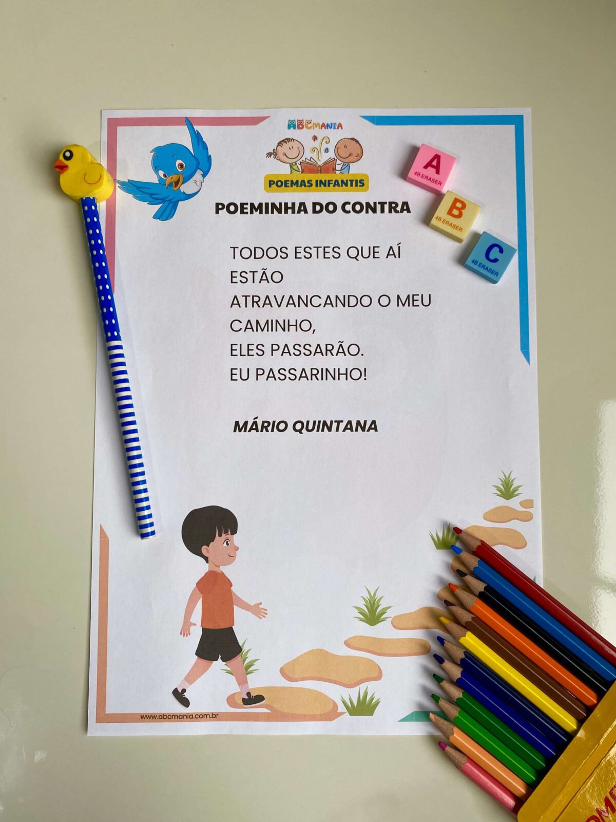 Poemas Infantis para Imprimir Poemas Infantis - Poema Infantil Mário Quintana