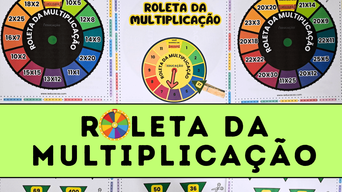 Roleta da Multiplicação para ensinar matemática e cálculos nos anos iniciais