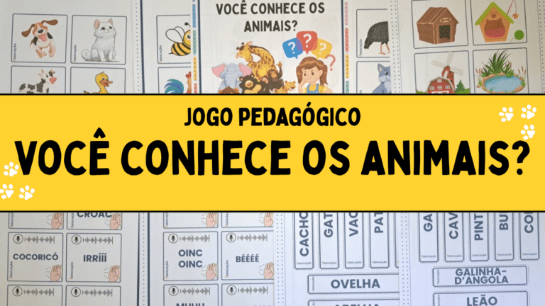 Você Conhece os Animais Jogo Educativo para Educação Infantil