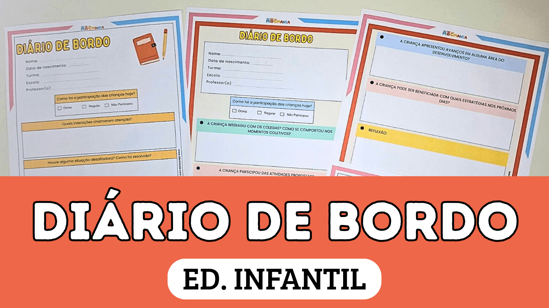 Diário de Bordo para Educação Infantil